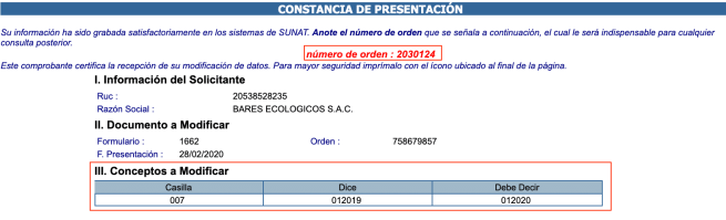 Formulario Sunat Modificaci N De Datos Noticiero Contable