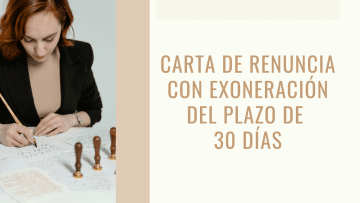 Carta Renuncia Exoneración Plazo 30 días
