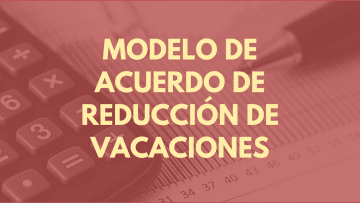 Modelo de Acuerdo de Reduccion de Vacaciones