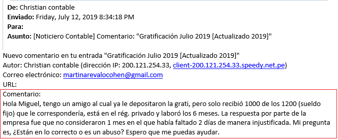 Error Gratificacion Julio