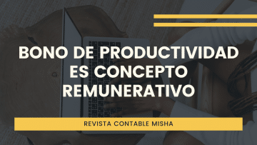 bono productivadad concepto remunerativo