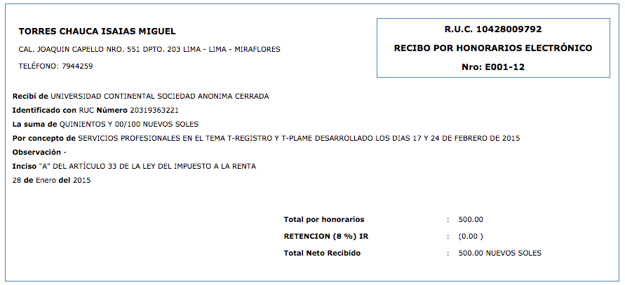 Total 101 Imagen Modelo De Recibo De Honorarios Profesionales Abzlocalmx 2422