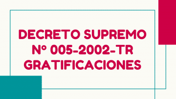 reglamento de gratificaciones-decreto supremo 005-2002