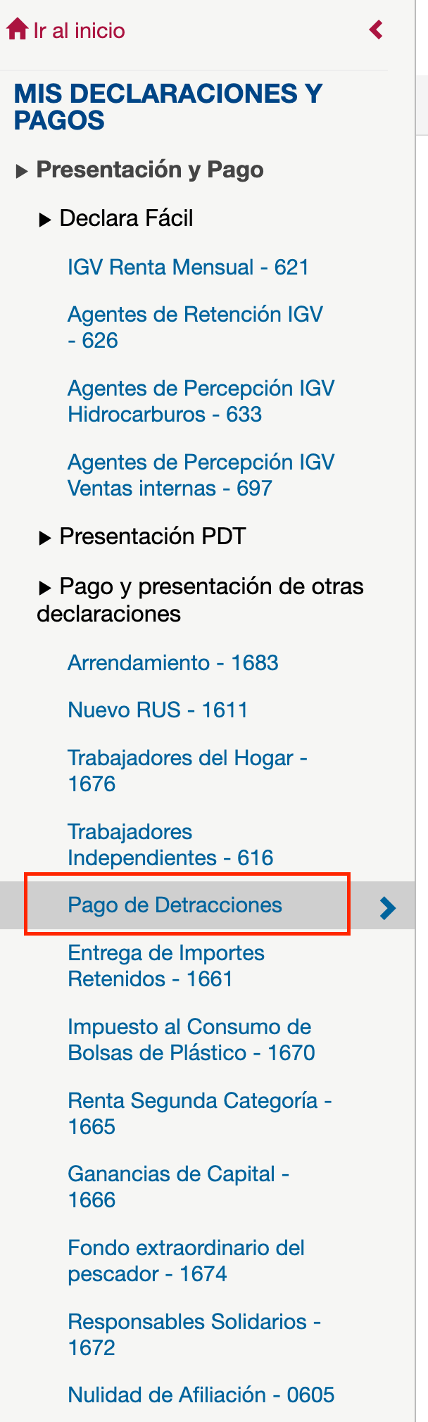 Pago detracción clave sol