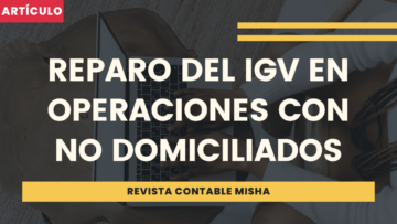 reparo IGV no domiciliado