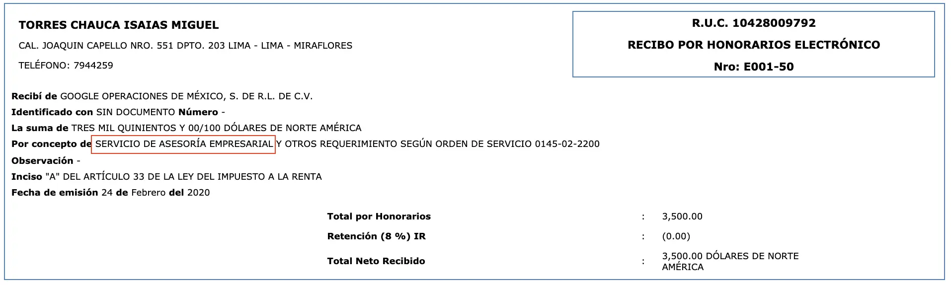 Servicio Asesoria Empresarial-RxH
