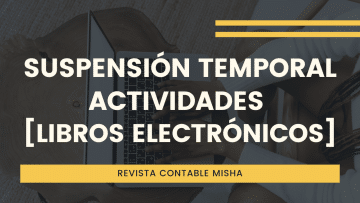 suspension actividades libros electronicos