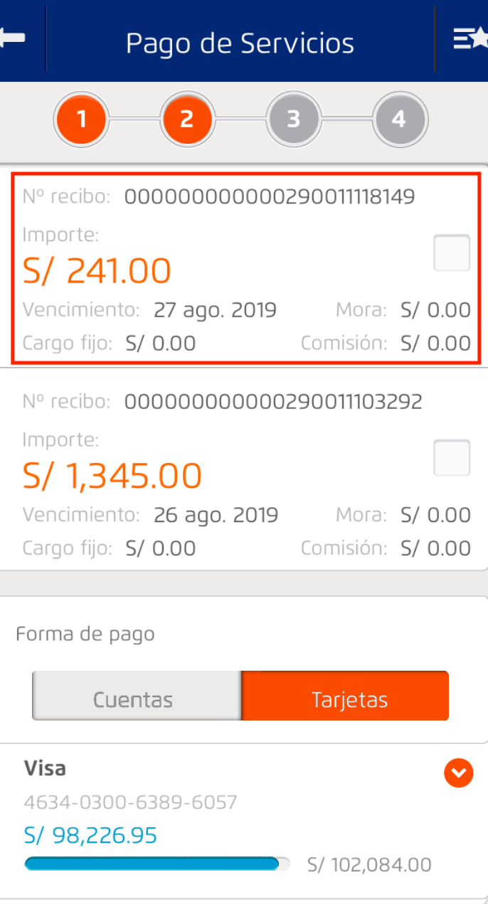 Pago mediante formulario virtual 1668