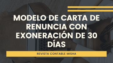 moelo de carta con exoneracion 30 dias