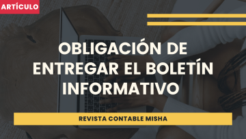 obligacion entregar boletin informativo