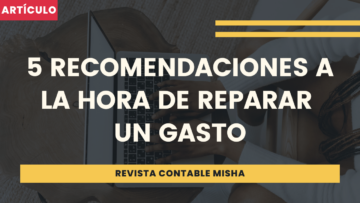 5 recomendaciones para reparar un gasto