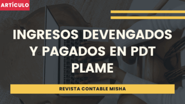 ingresos devengados pdt plame