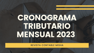 cronograma tributario mensual 2023