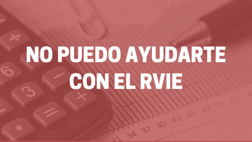 no puedo ayudarte con el RVIE