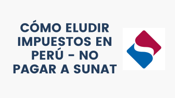 No pagar impuestos SUNAT
