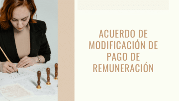 Acuerdo de modificación de pago remuneracion
