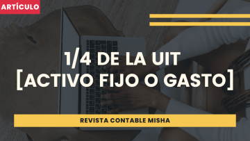 1/4 UIT activos o gastos