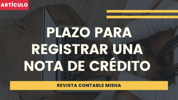 plazos registrar Nota de Credito