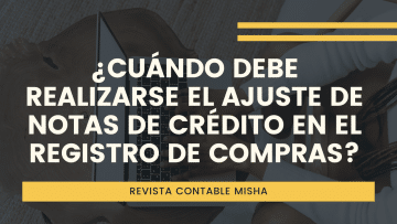ajuste de las notas de credito registro compras