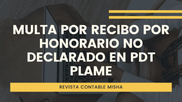 Multa por recibo por honorarios no declarado