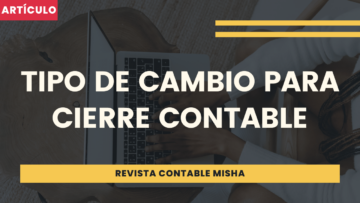 Tipo de Cambio para Cierre Contable 2023