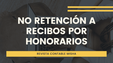 No rentencion de recibos por honorarios