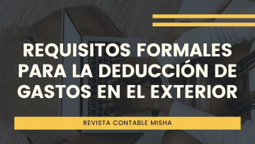 requisitos formales gastos viajes exterior