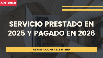 servicio devengado 2025 y pagado 2026