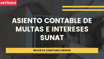 asiento contable multa sunat