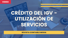 credito IGV utilizacion servicios