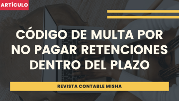 codigo multa por no pagar retenciones