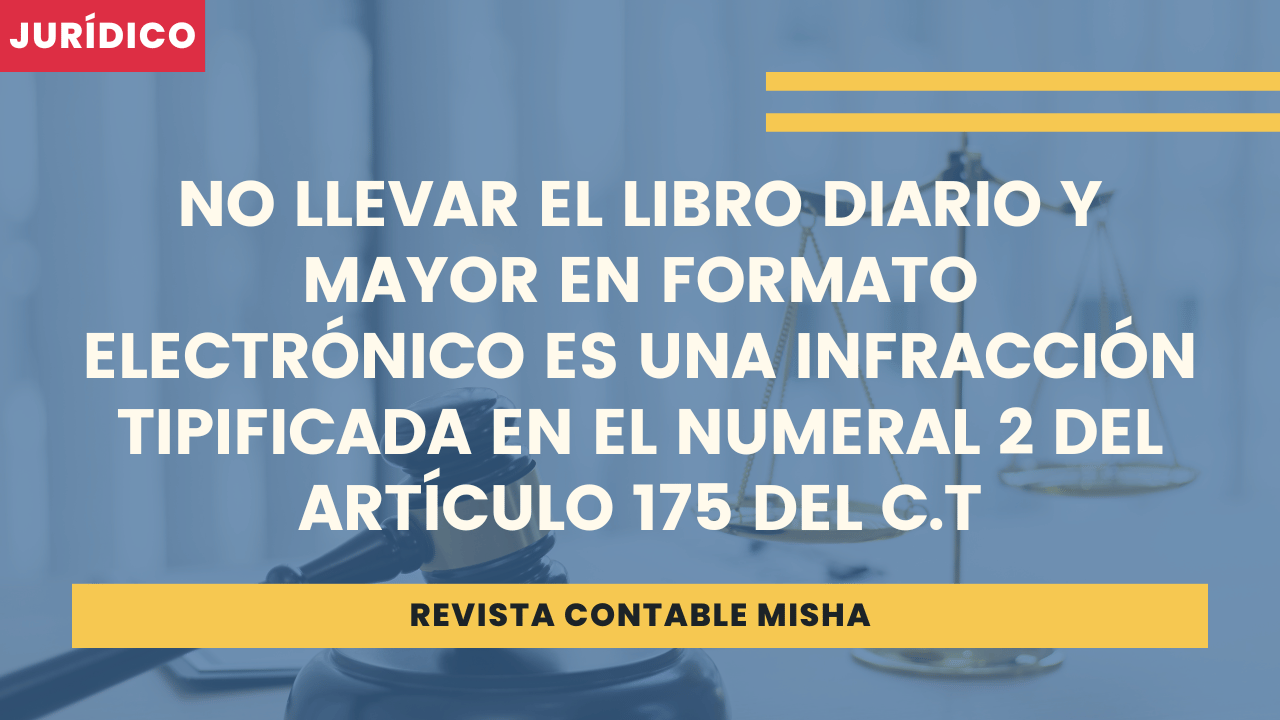 no llevar libro diario infraccion tributaria