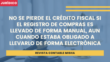 no se pierde el credito fiscal