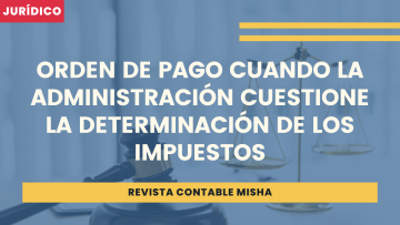 orden de pago determinancion impuesto
