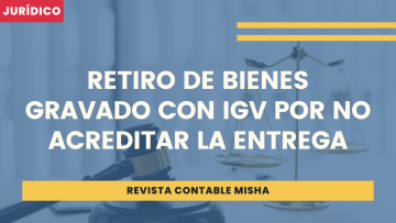 retiro bienes no acreditar entrega