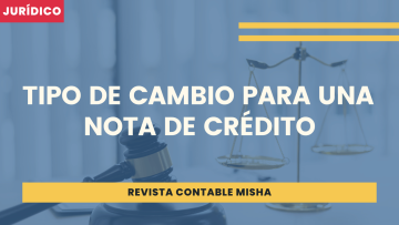tipo de cambio nota credito