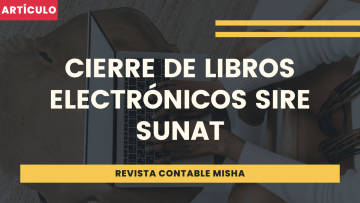 cierre libros electronicos SIRE SUNAT