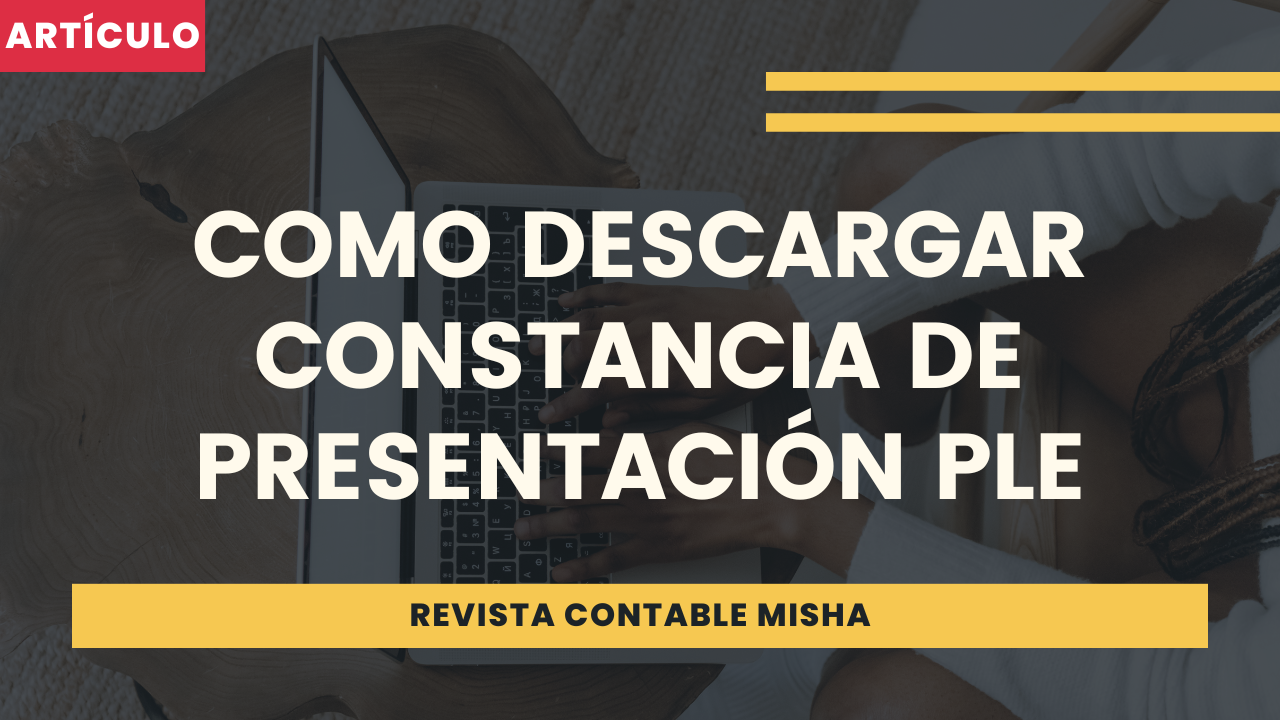 Como Descargar Constancia De Presentaci N Ple Noticiero Contable