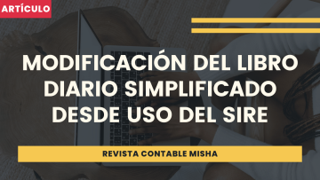 uso del SIRE en el libro diario formato simplificado