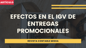 efectos de entrega de IGV entregas promocionales