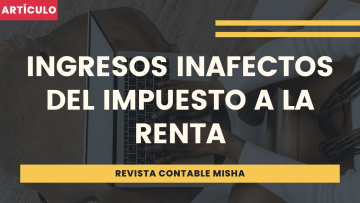ingresos inafectos al impuesto a la renta