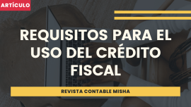 requisitos para uso credito fiscal