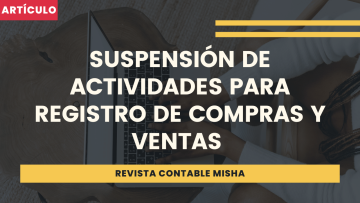 suspension de actividades registro compras