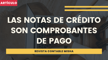 notas de credito no son comprobantes de pago
