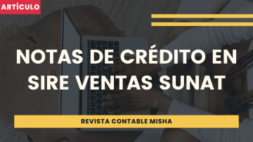 notas de credito ventas SIRE SUNAT