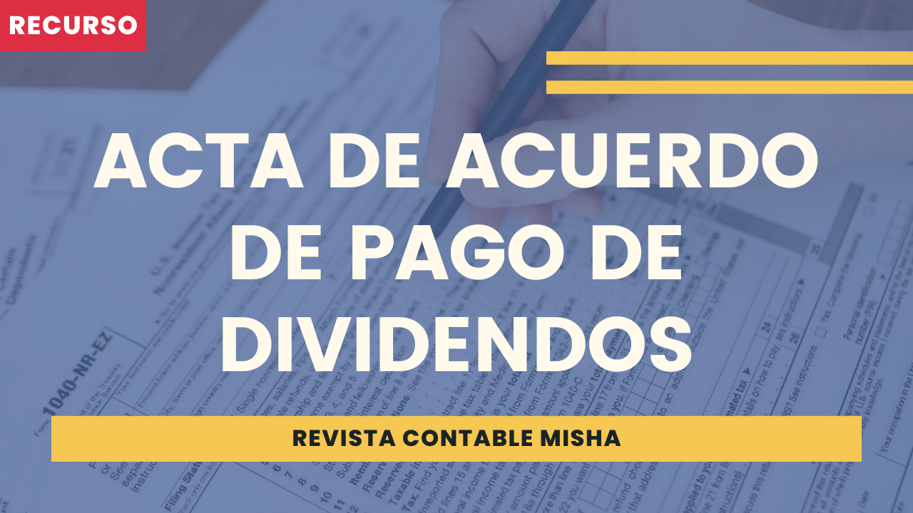 Acta De Acuerdo De Pago De Dividendos Noticiero Contable 3171