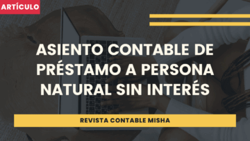 asiento contable de prestamos sin intereses