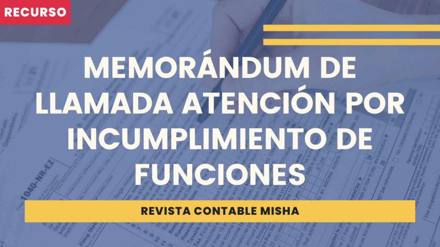 Memorándum de llamada atención por incumplimiento de funciones