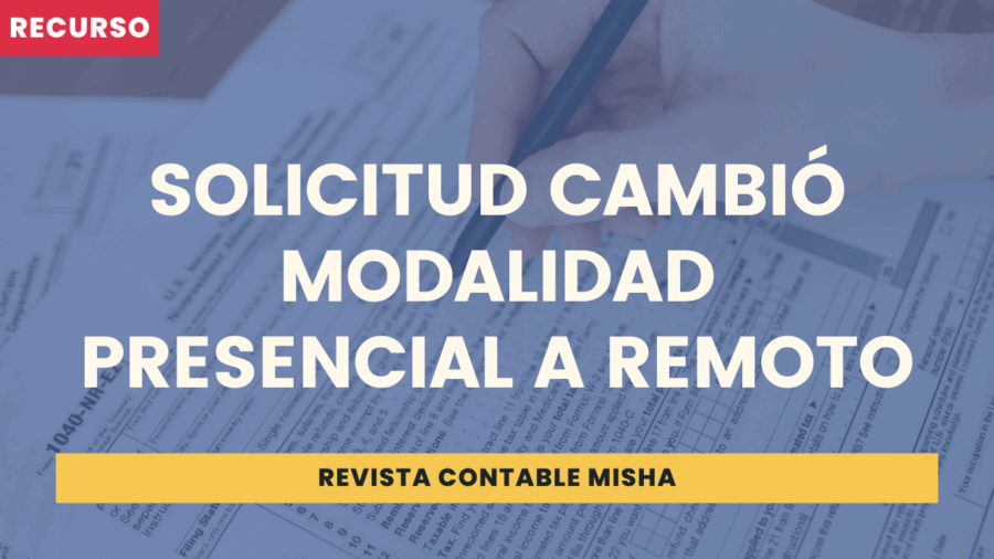Solicitud cambió modalidad presencial a remoto