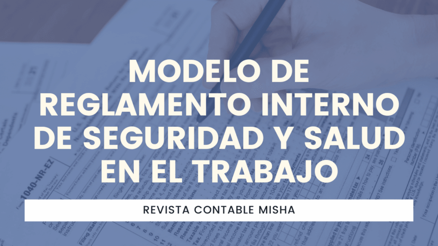 Modelo de Reglamento Interno de Seguridad y Salud en el Trabajo